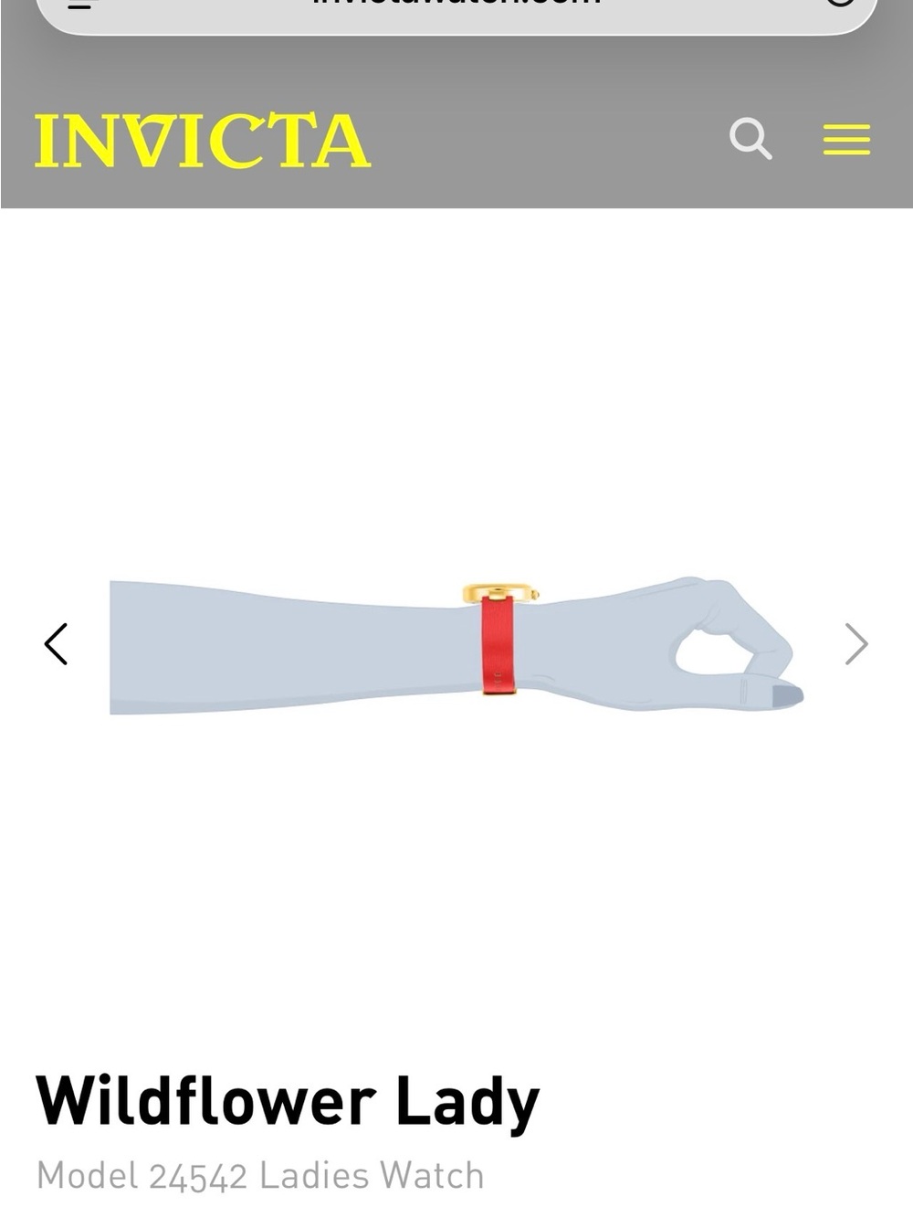 Invicta Wildflower Lady Watch in Red - Picture 9 of 10